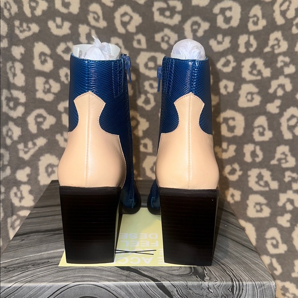 Jeffrey Campbell Calimity-L Heeled Boots in Brown Blue Lizard Beige 😍 New 🆕 😍😍 - Picture 8 of 17